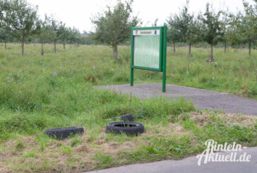 Altreifen und Apfelbäume: Umweltverschmutzer kippen Müll beim Generationenpark an den Straßenrand