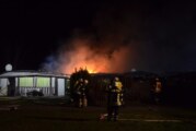 Helenensee: Feuerwehr löscht Wohnwagenbrand