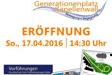 Generationenplatz Kapellenwall: Eröffnung am 17. April