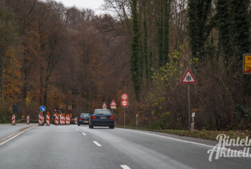 B83: Verkehrsbehinderungen durch Bauarbeiten bei Steinbergen