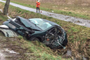 Bei Hohenrode von der Straße abgekommen: Autofahrer schwer verletzt ins Klinikum geflogen