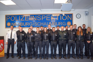 19 neue Einsatzkräfte in der Polizeiinspektion Nienburg/Schaumburg