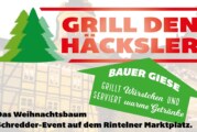 „Grill den Häcksler“: Weihnachtsbaumschreddern auf dem Rintelner Marktplatz