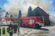 Rehren: Großeinsatz der Feuerwehren bei Wohnhaus- und Stallbrand