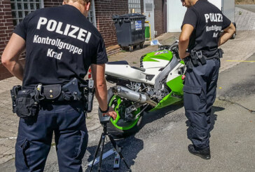 Wennenkamp: Polizei kontrolliert rund 69 Motorräder