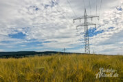 Vermessungsarbeiten wegen 110-kV-Hochspannungsleitung