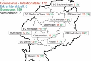 Aktuell sechs Corona-Infektionen im Landkreis Schaumburg