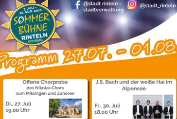 Rintelner Sommer-Bühne: Programm vom 27. Juli bis 1. August 2021