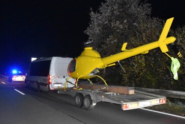 Polizei stoppt Helikoptertransport auf der B 83 bei Hessisch Oldendorf