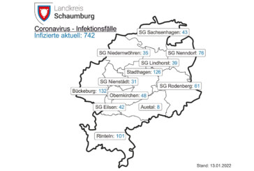 Corona-Inzidenz in Schaumburg steigt auf 310 / Zwei Personen in stationärer Behandlung