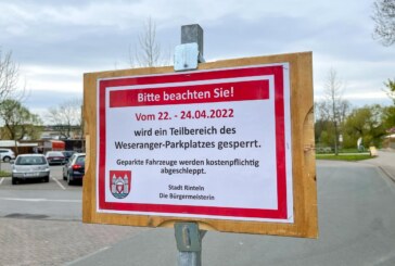 Teile des Weserangerparkplatzes werden gesperrt