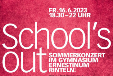 „School´s Out“: Großes Sommerkonzert im Gymnasium Ernestinum Rinteln