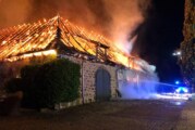 Scheune in Porta Westfalica wird Raub der Flammen