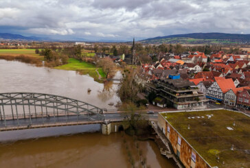 Bilder der Weser aus Rinteln vom 9.2.2024